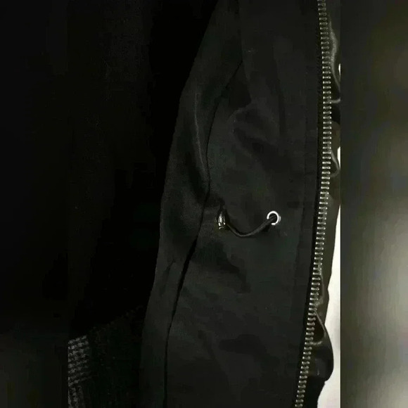 MACKAGE Black Cotton Canvas Leather Mixed Media Coaches 3/4 Jacket Medium - Picture 7 of 10